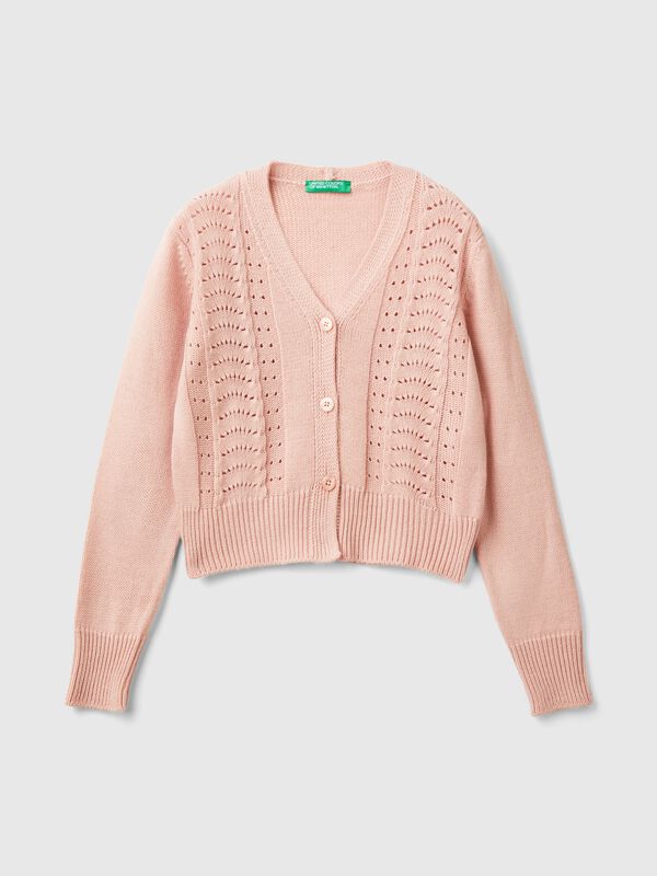 Cárdigan con perforaciones Niña