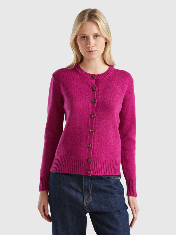 Cárdigan de pura lana Shetland Mujer