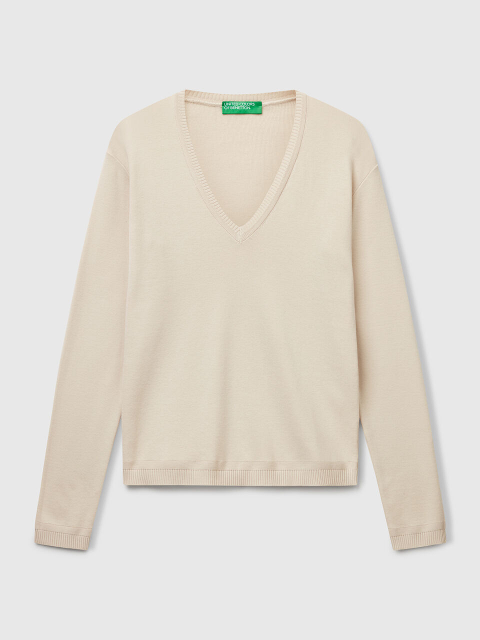 V NECK SWEATER L/S Mujer image number 1