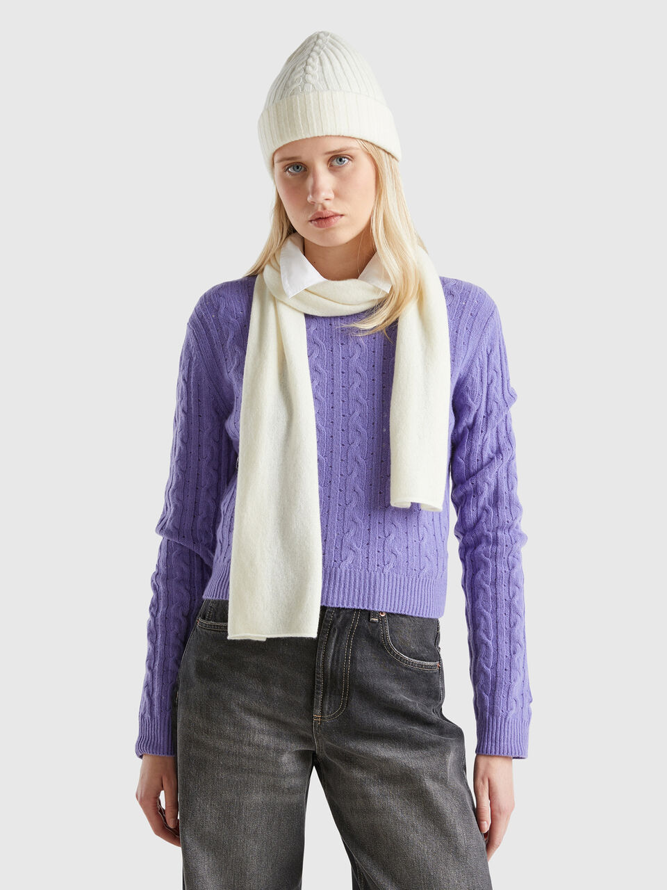 KNITTED SCARF Mujer image number 2