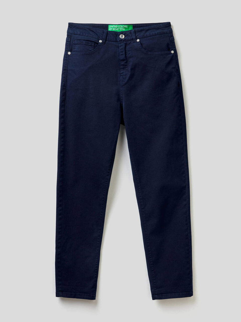 Pantalón boyfriend de algodón elástico image number 1