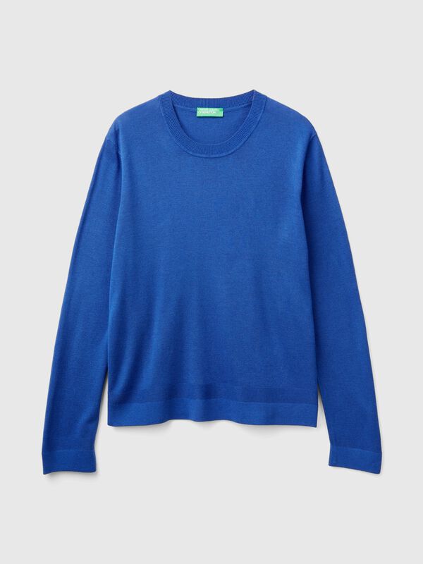 Jersey de manga larga de seda mixta Mujer