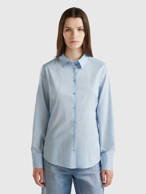 Camisa regular fit de algodón ligero Mujer