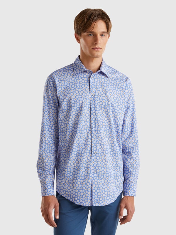 Camisa regular fit con estampado fantasía Hombre
