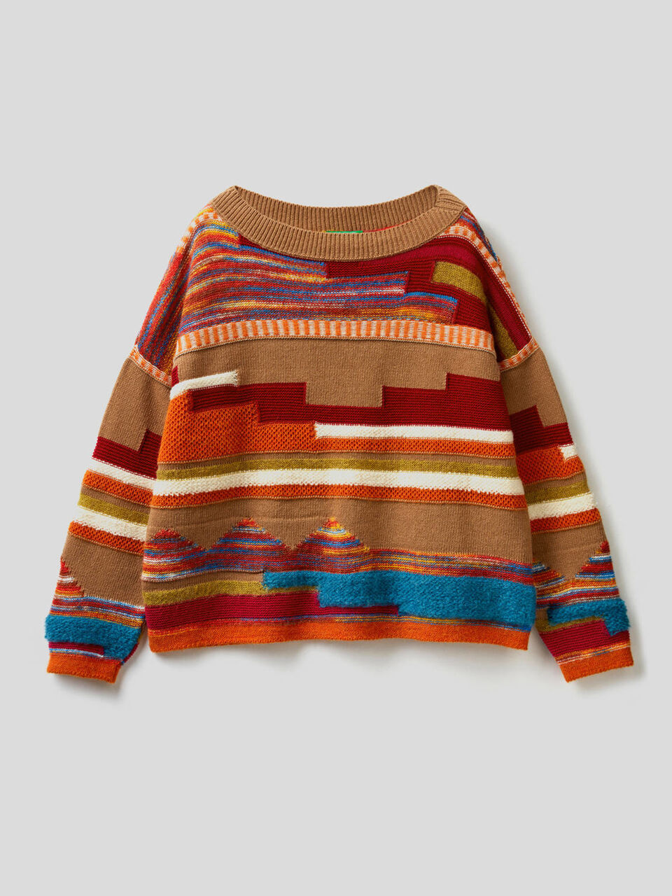 Jersey multicolor con dibujos grabados image number 1