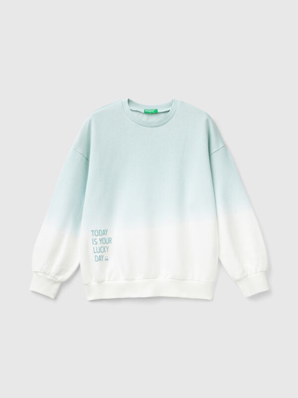 Sudadera dip dye con bordado Niña