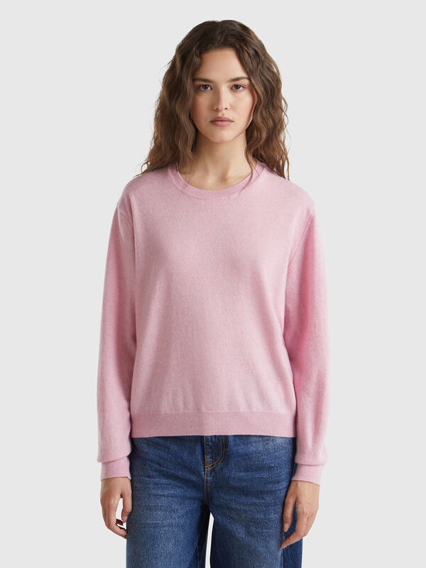 Jersey relaxed fit de pura lana merina Mujer