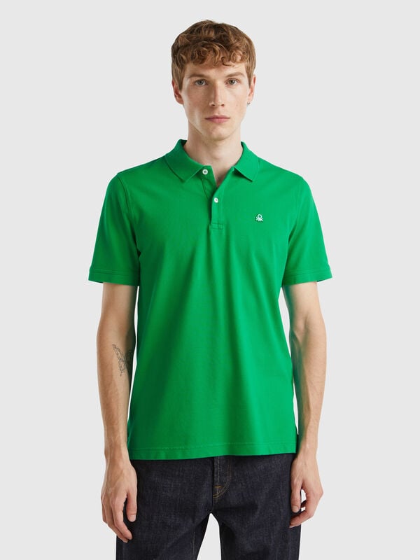 Polo verde slim fit Hombre
