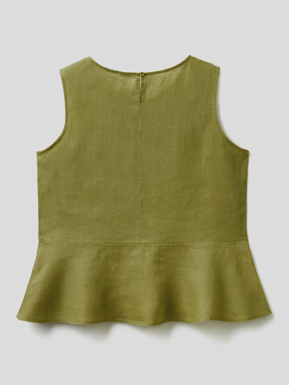 Blusa de puro lino sin mangas image number 2