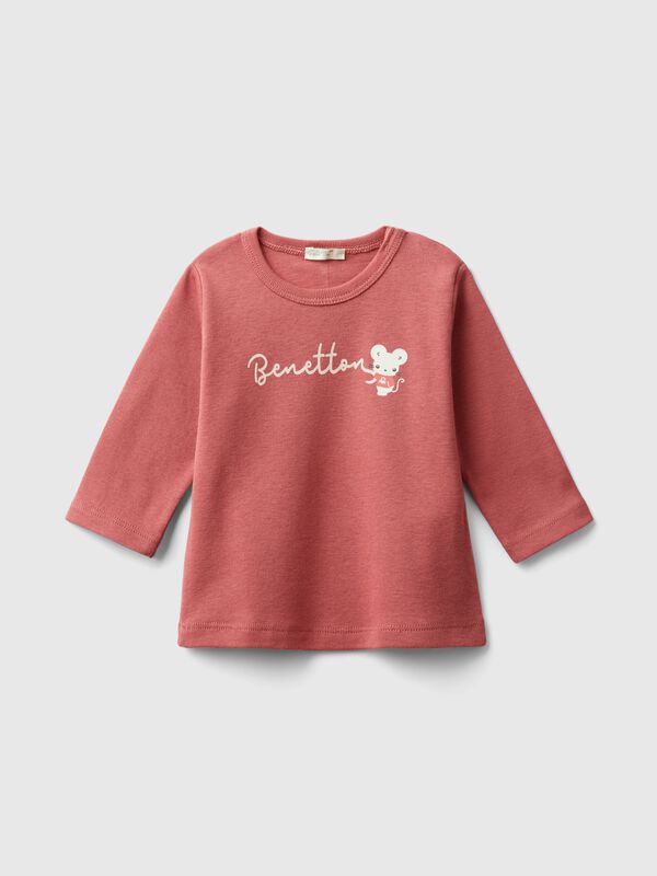 Camiseta de manga larga de 100 % algodón orgánico Recién nacidos