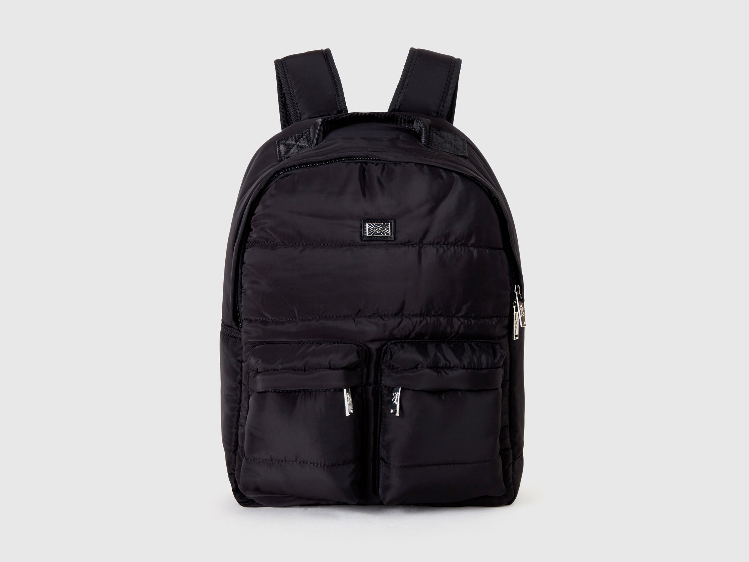 Mochila negra acolchada Negro Benetton