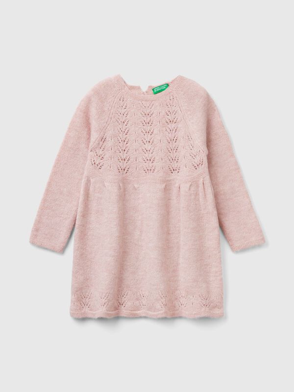 Vestido de punto con encaje Niña