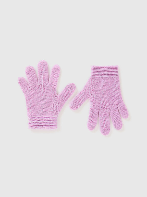 Guantes de lana mixta elástica Niño