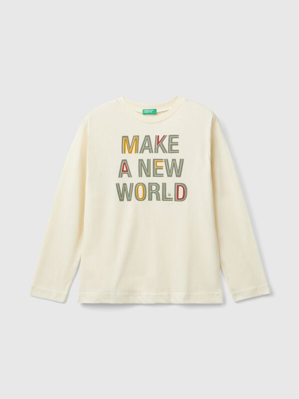 Camiseta con estampado de algodón orgánico cálido Niño