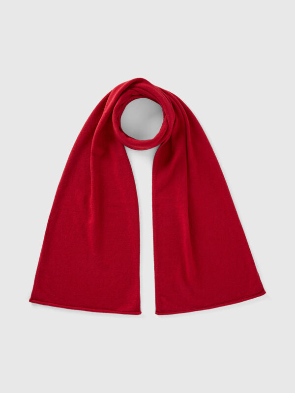 Bufanda rojo ladrillo de cachemir mixto Mujer