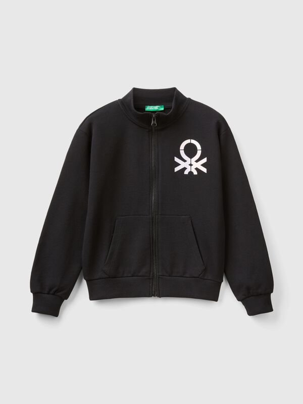 Sudadera con cremallera y cuello Niña