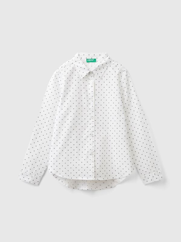 Camisa corazones en puro algodóm Niña