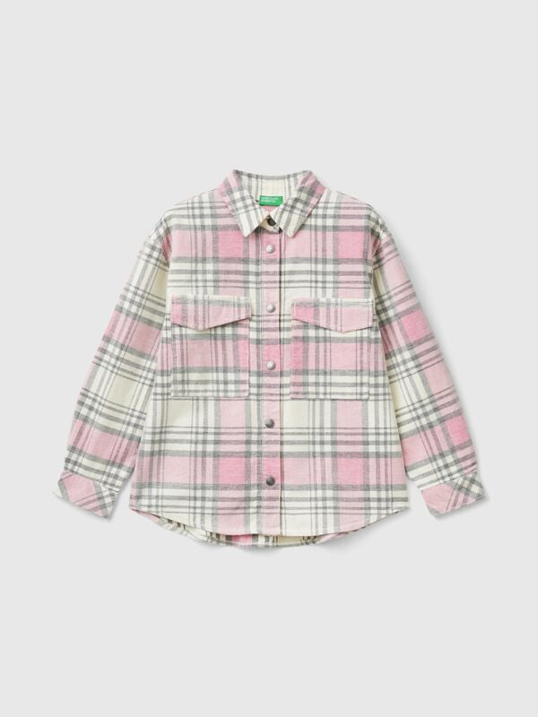 Camisa de tartán de pana Niña