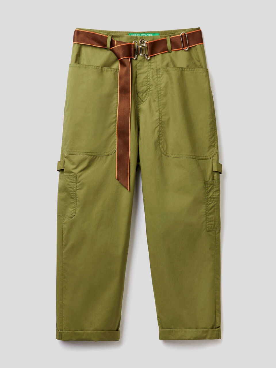 Pantalón cargo con cinturón image number 1