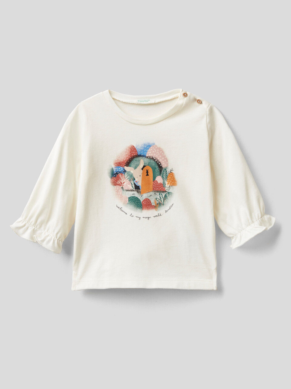 Camiseta cálida con estampado de acuarela