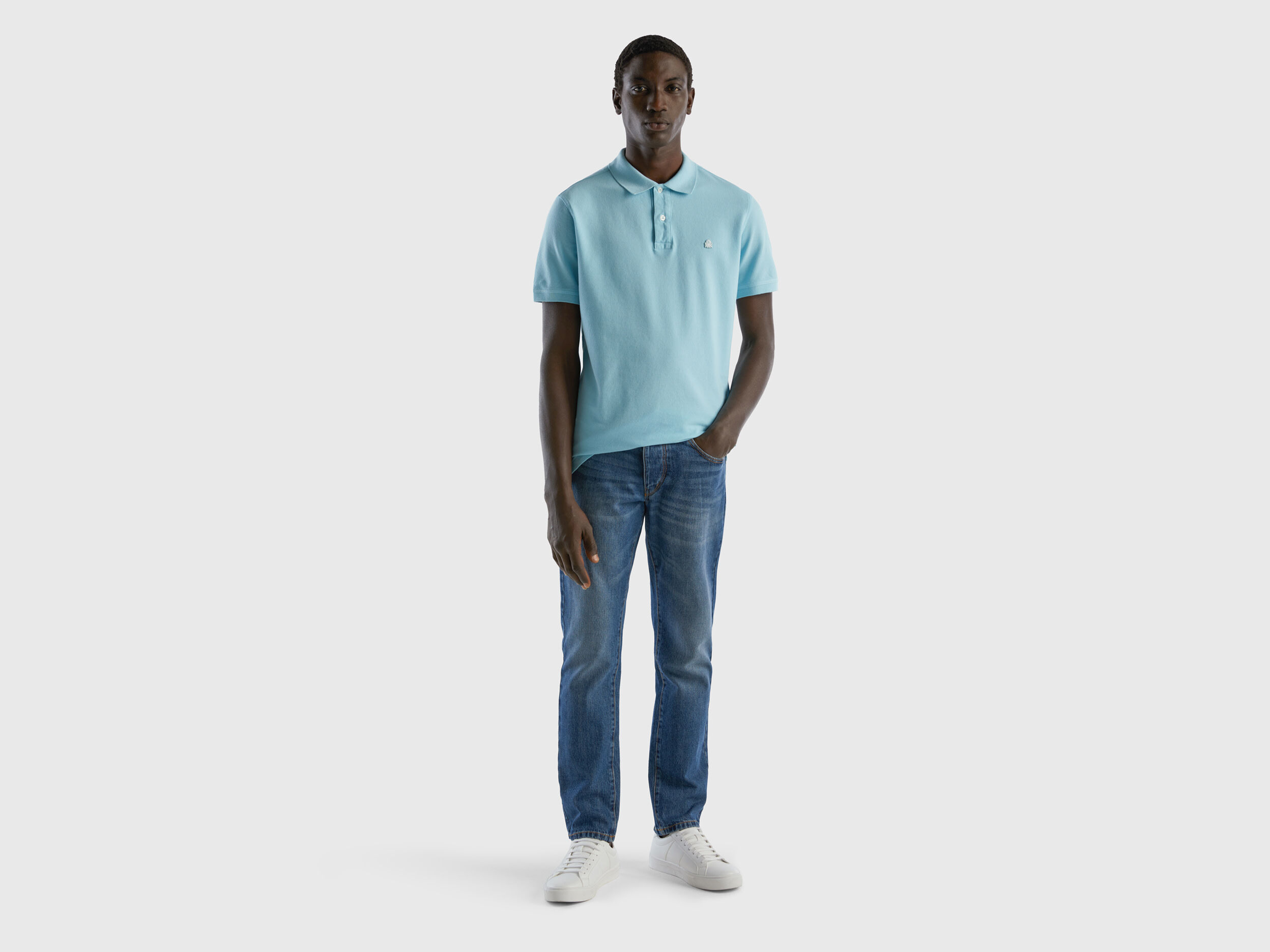 Polo turquesa hombre deals