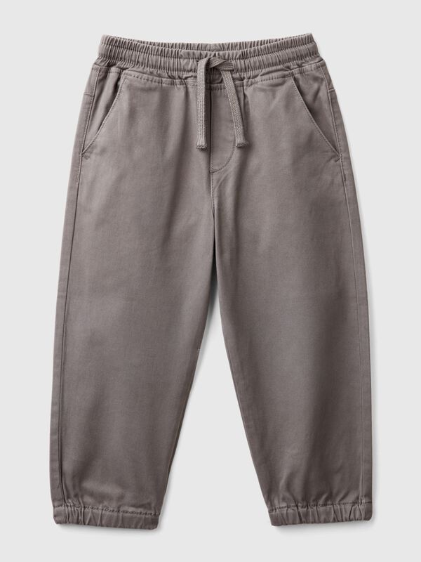 Joggers de algodón elástico con cordón de ajuste Niño