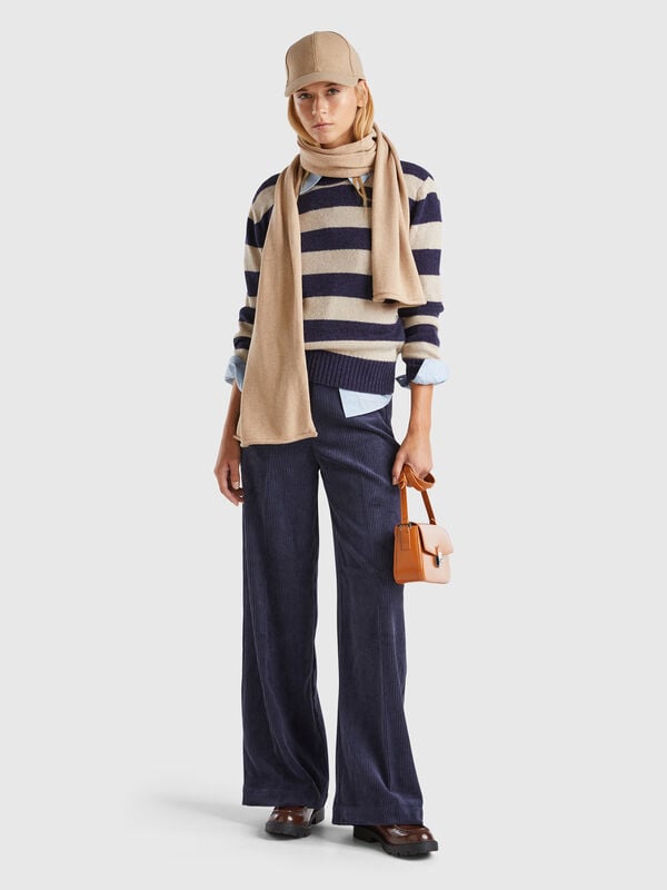 Pantalón evasé de pana Mujer