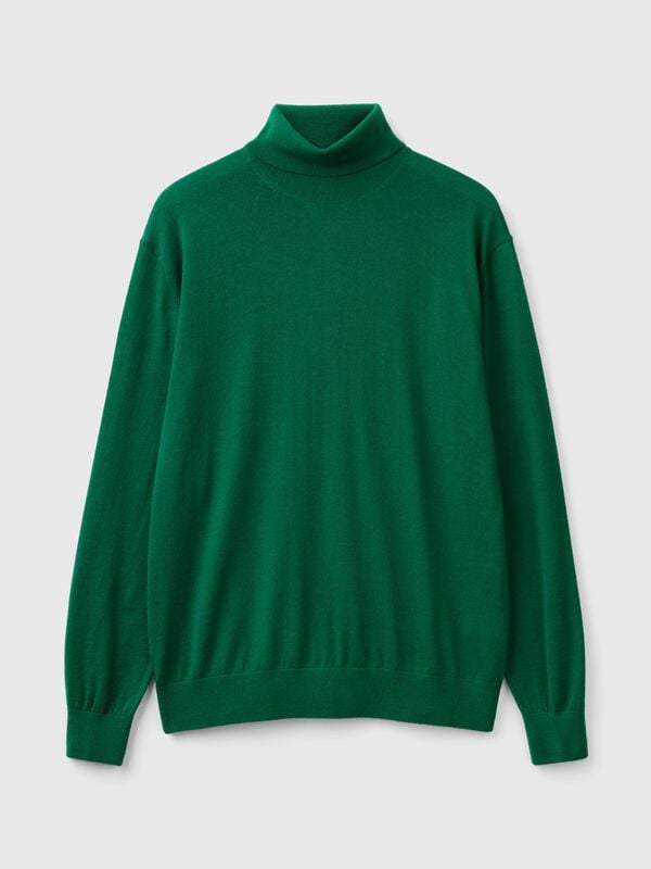 Jersey de cuello cisne de pura lana merina Jersey de cuello cisne de pura lana merina Hombre