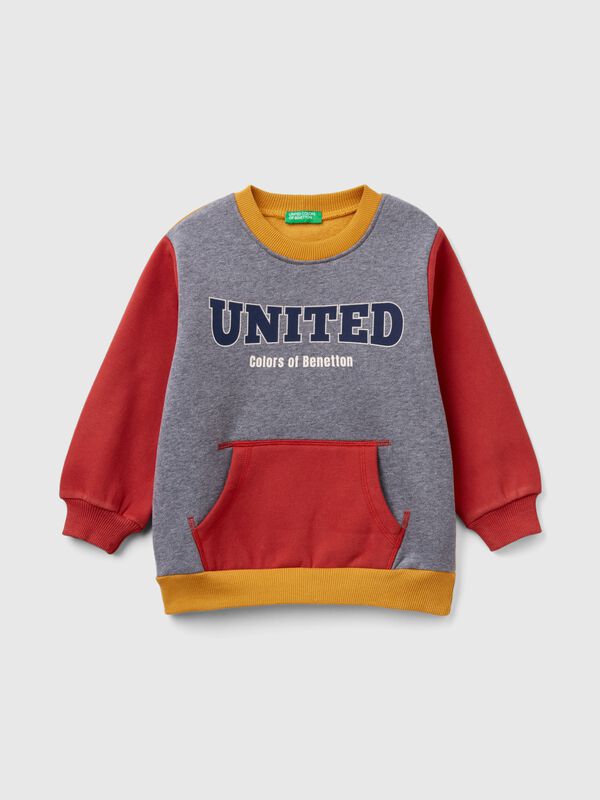 Sudadera cálida con bolsillo canguro Niño