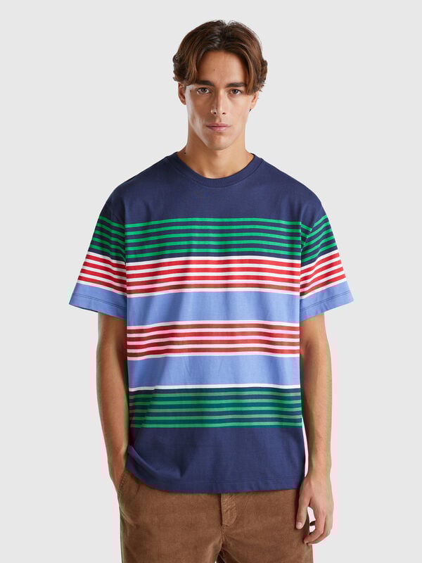 Camiseta relajada de rayas Hombre