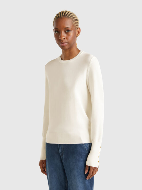 Jersey slim fit de mezcla de viscosa Mujer