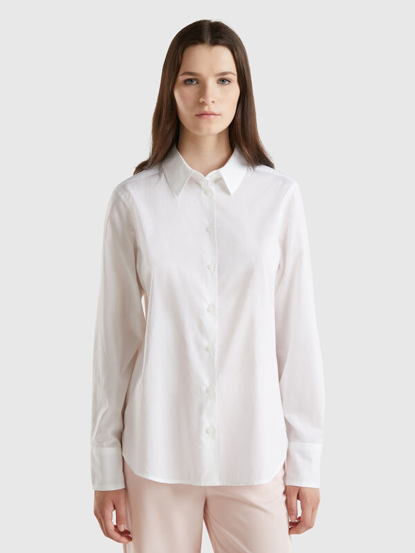 Camisa regular fit de algodón ligero Mujer