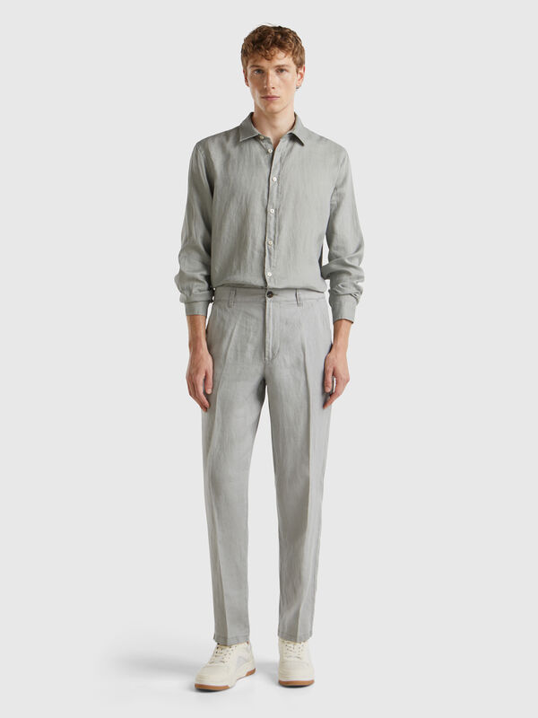 Pantalones chinos de puro lino Hombre