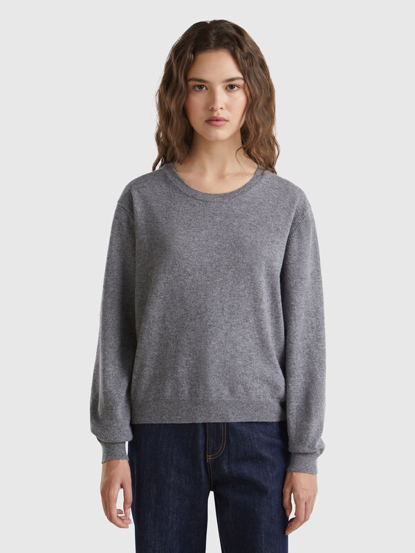 Jersey relaxed fit de pura lana merina Mujer