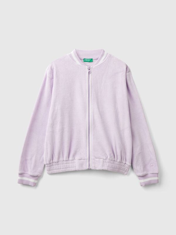 Sudadera de estilo bómber de chenilla Niña