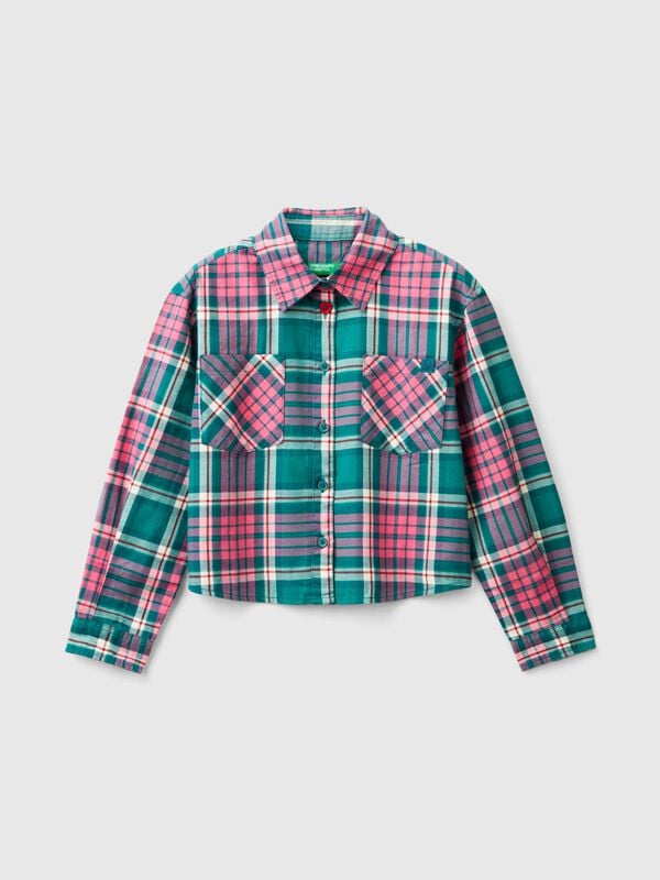 Camisa de cuadros de 100% algodón Niña