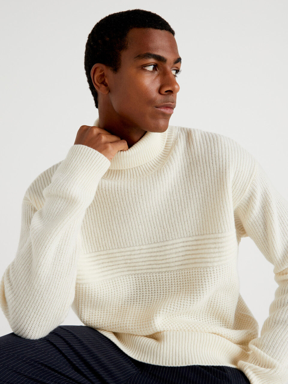 Sweaters hombre cuello alto on sale