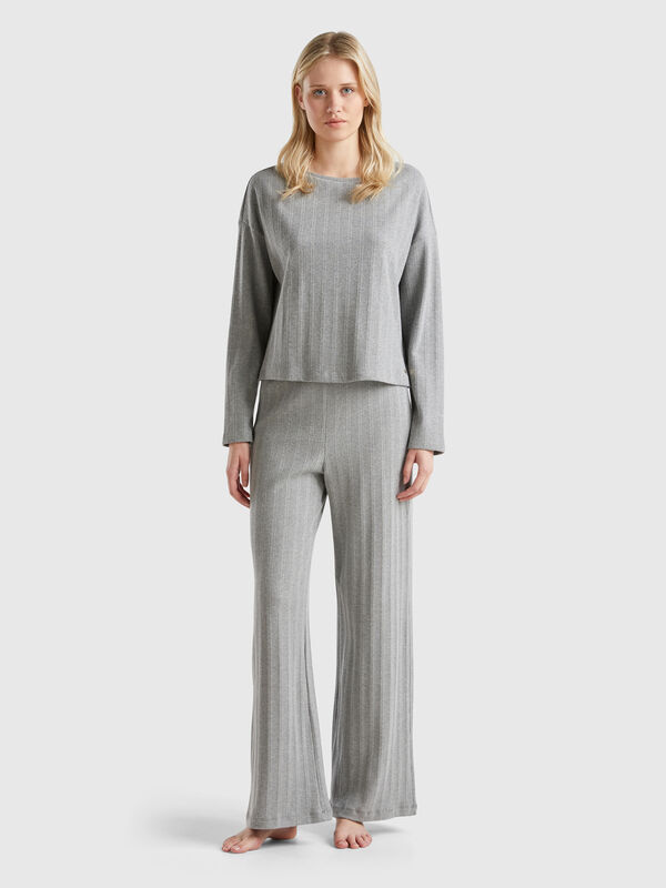 Pantalón de efecto punto Mujer
