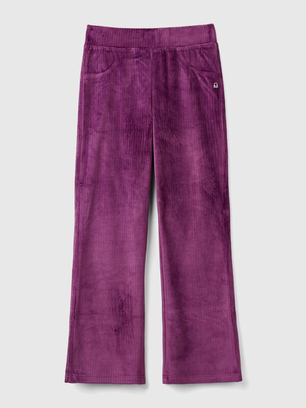 Pantalón de chenilla con pernera recta Niña
