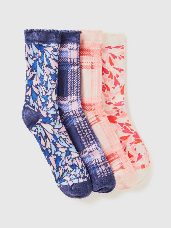 Cuatro pares de calcetines estampados Niño