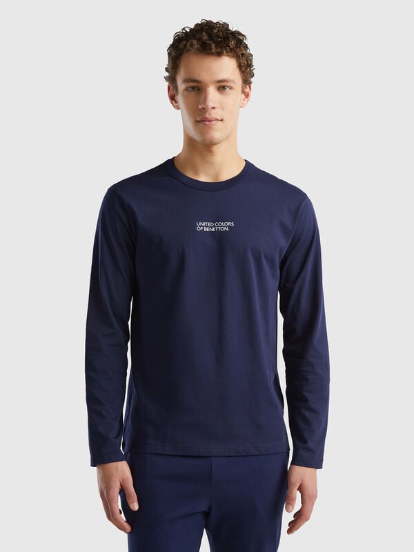 Jersey de manga larga de 100 % algodón Hombre