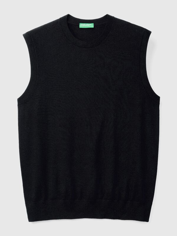 Chaleco de pura lana merina Hombre