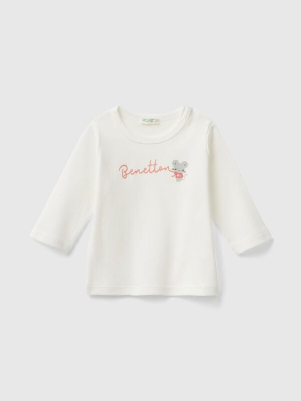 Camiseta de manga larga de 100 % algodón orgánico Recién nacidos