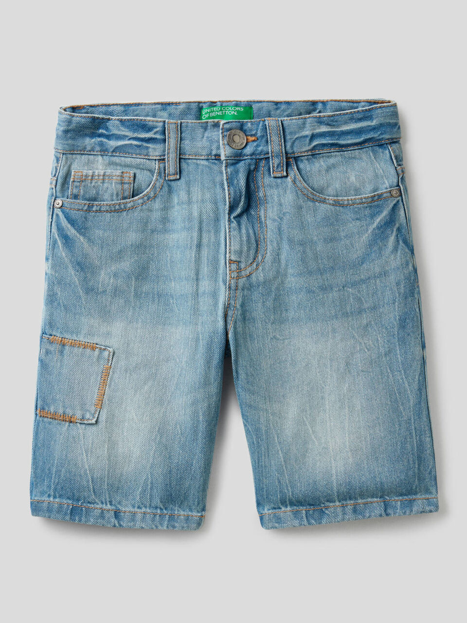 Bermudas vaqueras de 100% algodón image number 1