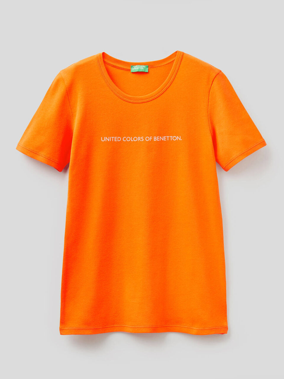 Camiseta de 100 % algodón con estampado de logotipo con glitter image number 1
