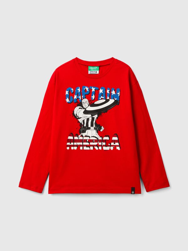 Camiseta ©Marvel roja del Capitán América Niño