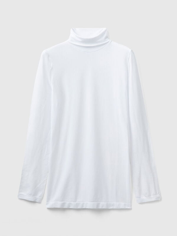 Jersey de cuello alto elástico Mujer