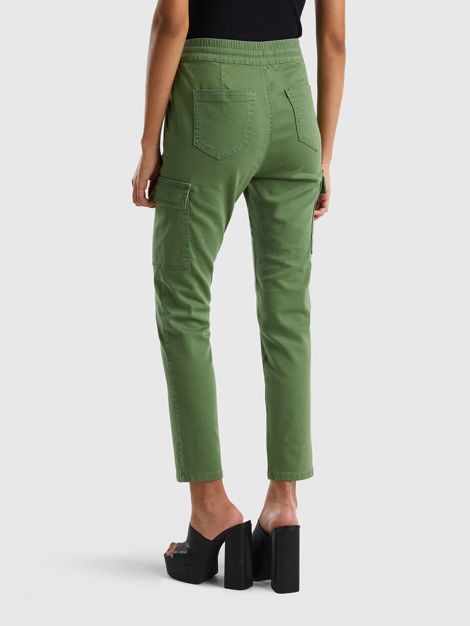 Selina Pantalones Cargo Mujer Caqui Verde