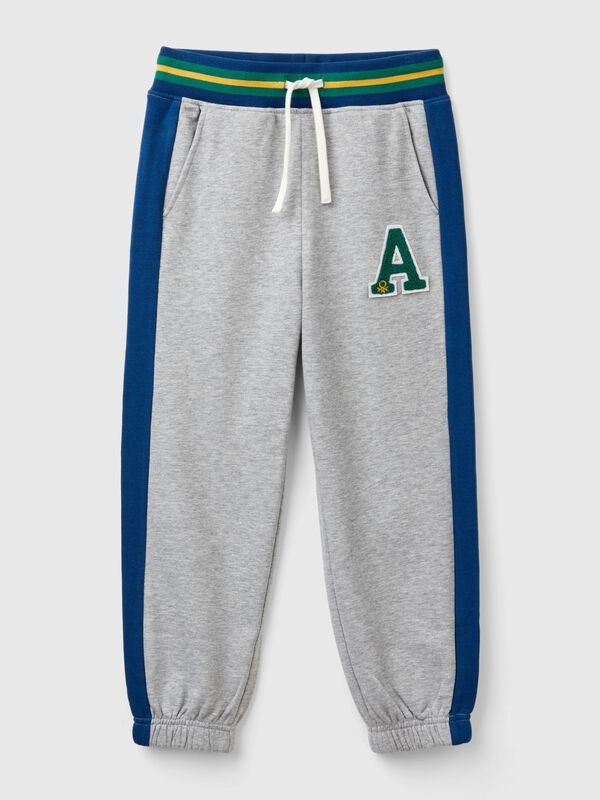 Pantalón de felpa con franjas Niño
