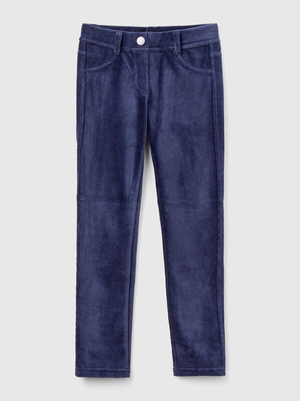 Pantalón super skinny de chenilla Niña